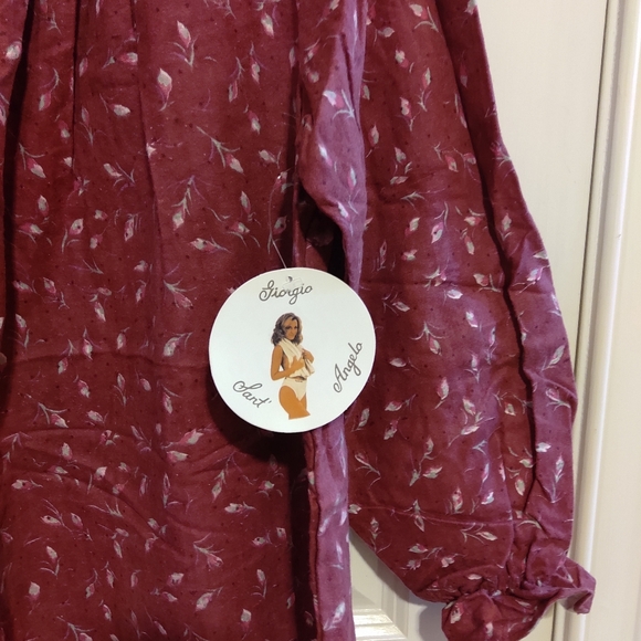 NEW Giorgio Santa Angelo Long sleeve Cotton Nightgown Size L - Picture 3 of 6